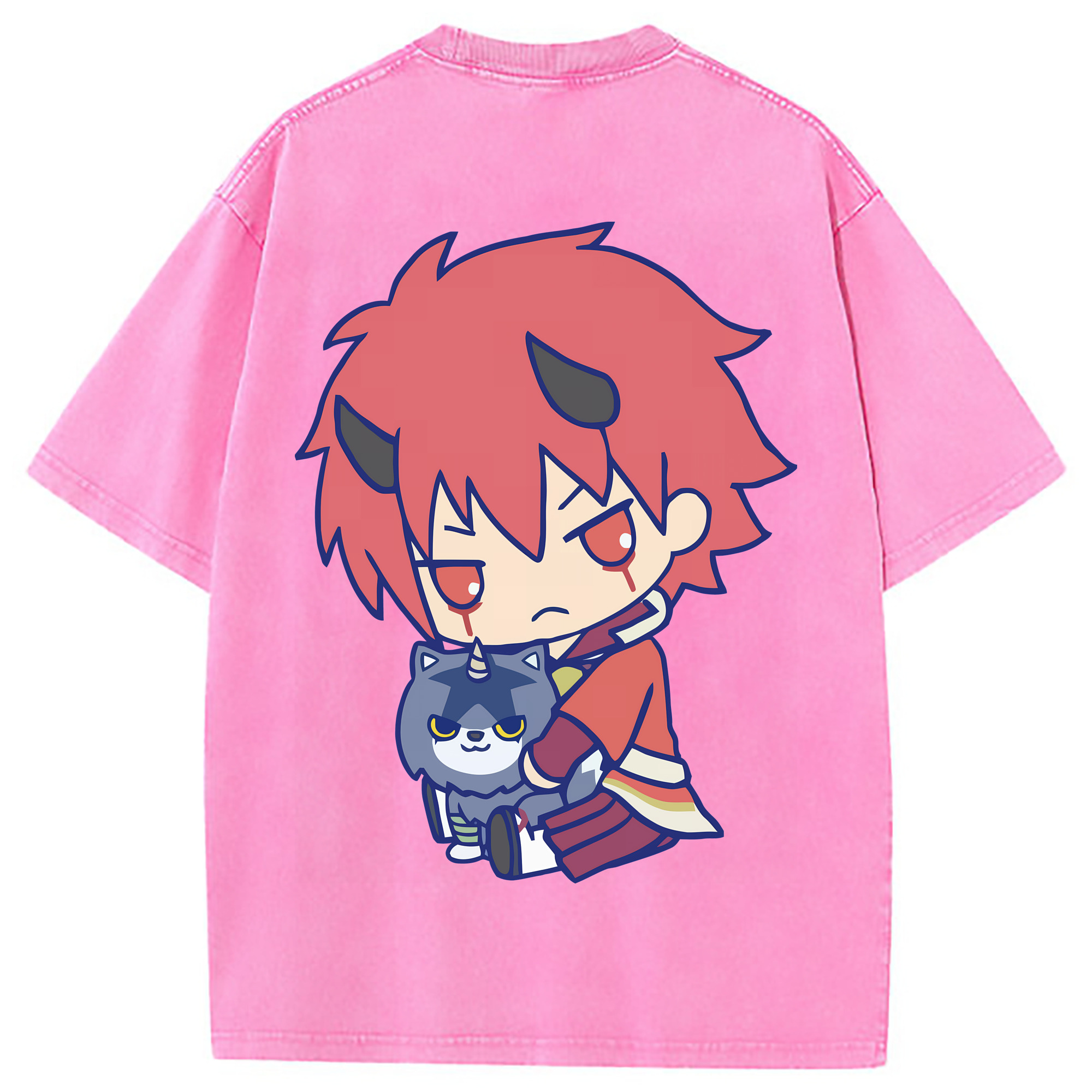 （画像用） 転スラ Regarding Reincarnated to Slime 綿100% ヴィンテージ風 半袖Tシャツ（背面プリント）